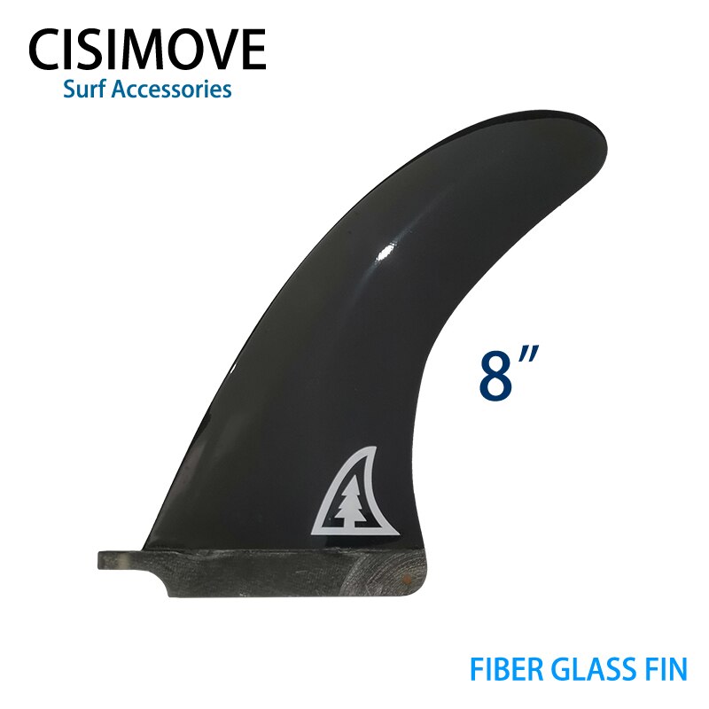 CISIMOVE, fibra negra, cola central de vidrio, aleta única para tabla larga Surf SUP