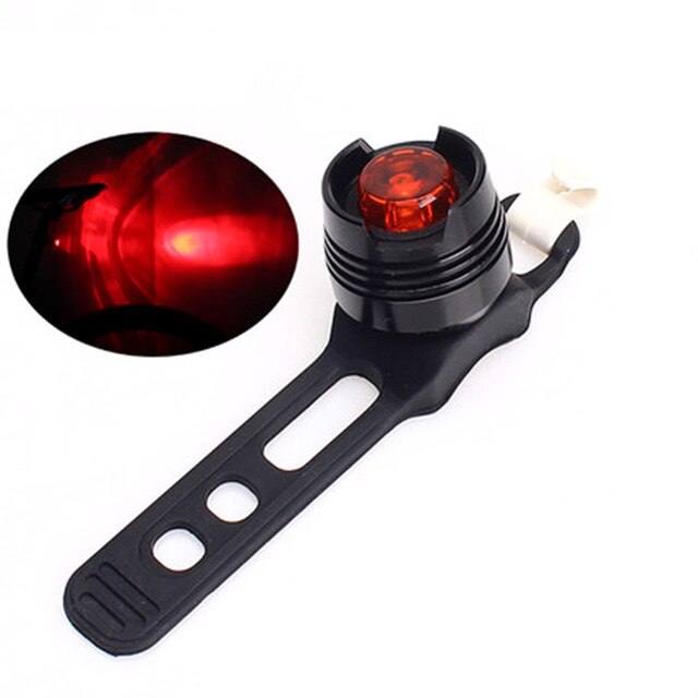 Led Waterdichte Fiets Fiets Voor Achter Staart Helm Rood Flash Lichten Veiligheidswaarschuwing Lamp Fietsen Veiligheidswaarschuwing Licht: Black