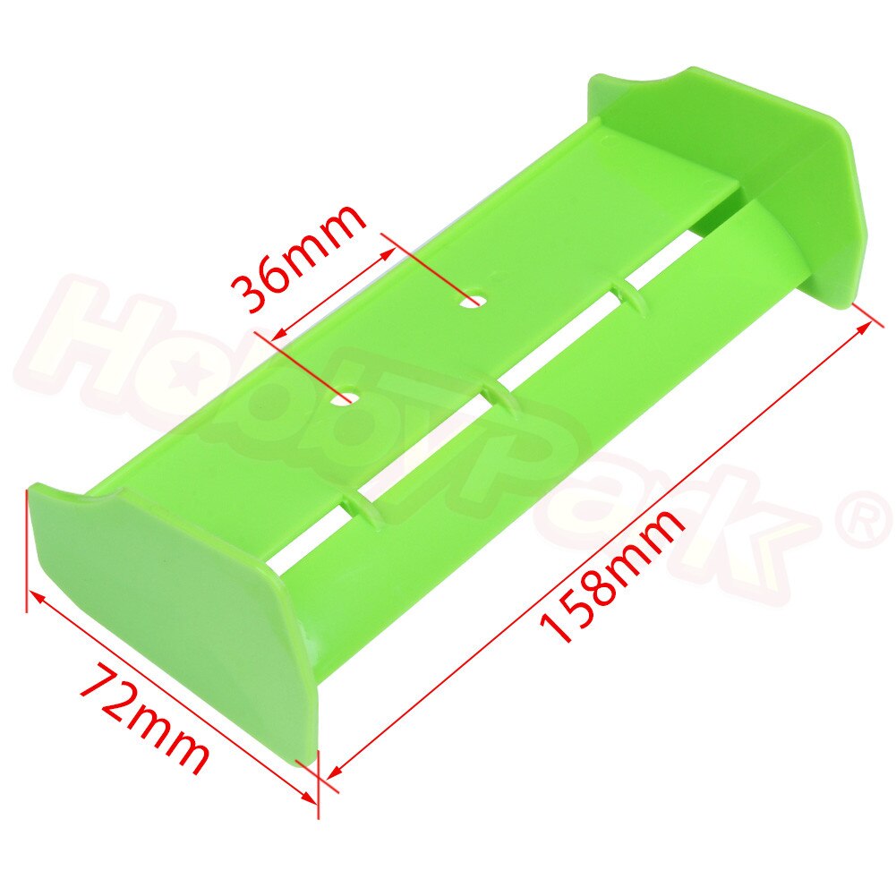 1/10 Tail Wing Body Spoiler for HSP 94106 94107 94166 RC Car Off Road Buggy Warhead Backwash XSTR Redcat Shockwave Tornado S30: Green 7327