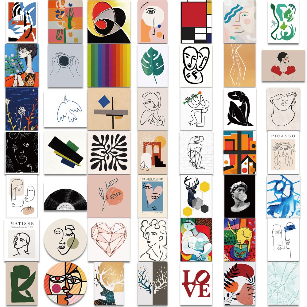 10/30/65Pcs Abstracte Kleur Populariteit Pop Art Cartoon Stickers Diy Laptop Bagage Skateboard Graffiti Decals Sticker