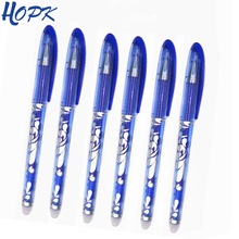 12 unidades/juego de bolígrafo borrable de lujo 0,5mm tinta azul y negra bolígrafo para la escuela material de escritura para estudiantes bolígrafos de papelería para exámenes