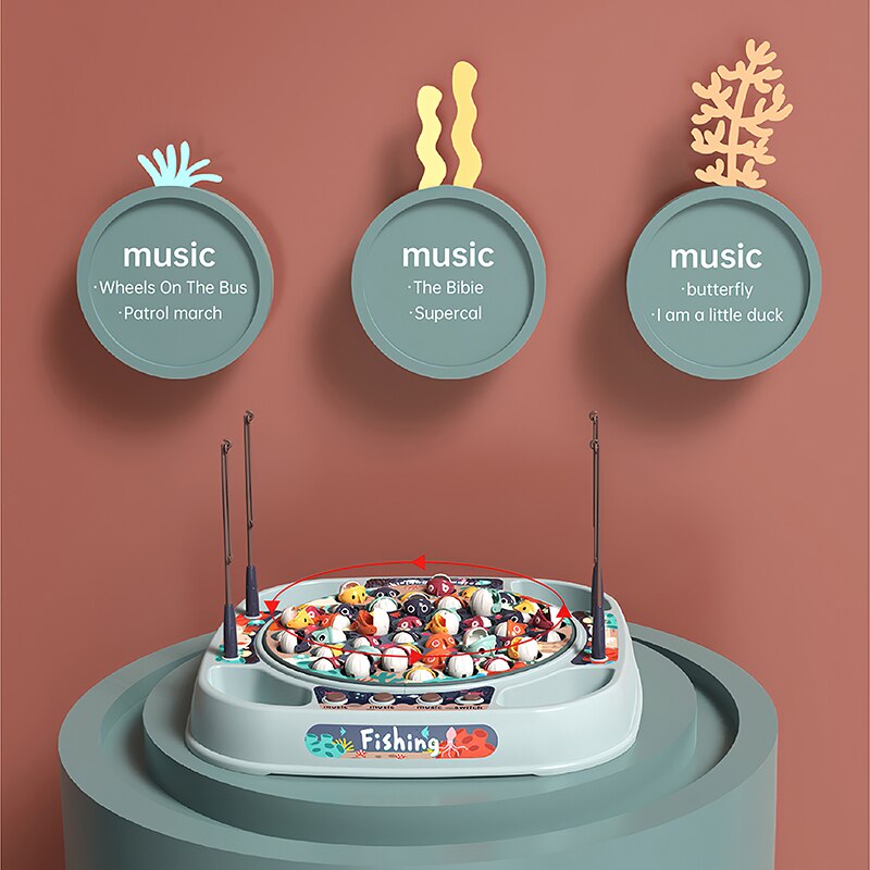 Kinderen Speelgoed Speelhuis Simulatie Baby Vissen Speelgoed Kinderen Elektrische Roterende Muziek Licht Ouder Kind Interactie Voor