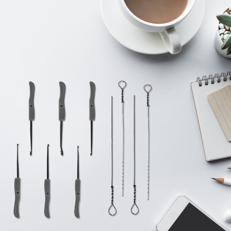 10 Pcs/Set Terminal Removal Broken Key Tool Pin Extractor Puller Lightweight Broken Key Extractor Tool for Most