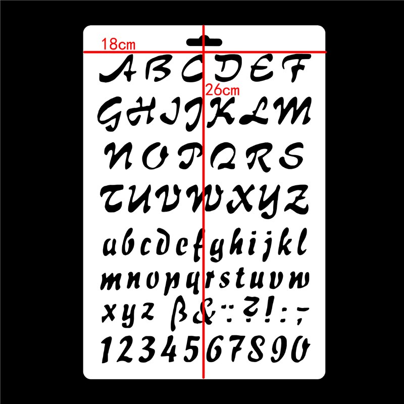 4Pcs/Lot 27cm Alphabet Letters DIY Craft Layering Stencils Painting Scrapbooking Stamping Embossing Album Card Template