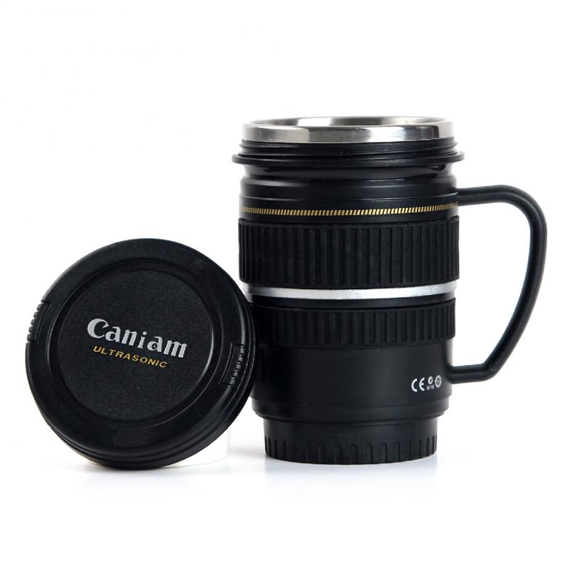 Keuken Koffie Lens Emulatie Camera Mok Bier Mok Wijn Met Deksel Zwart Plastic Cup Caniam Logo Mokken Keuken 220ml Koffie Mok