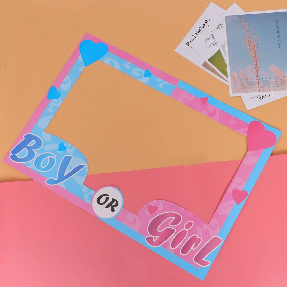 1 Pc Photo Booth Prop Baby Jongen Of Meisje Papier Fotolijst Verjaardagsfeestje Prop Voor Bruiloft Verjaardag Bridal Douche