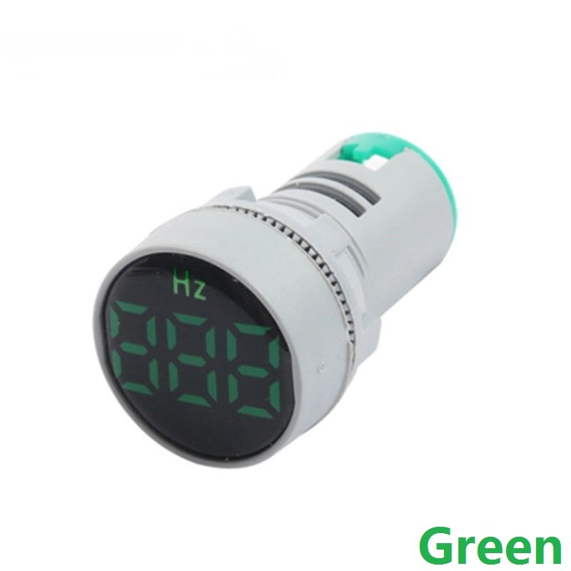 Pantalla LED de 22mm, medidor Digital Hertz de CA 20-500V, indicador redondo, pantalla de Panel de luz, LED rojo, amarillo, verde, azul y blanco