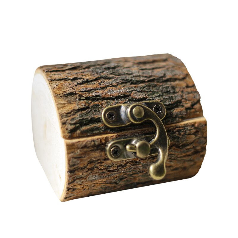 Solid wood jewelry storage box proposal ring box wedding wedding wooden ring box lettering custom wedding exchange