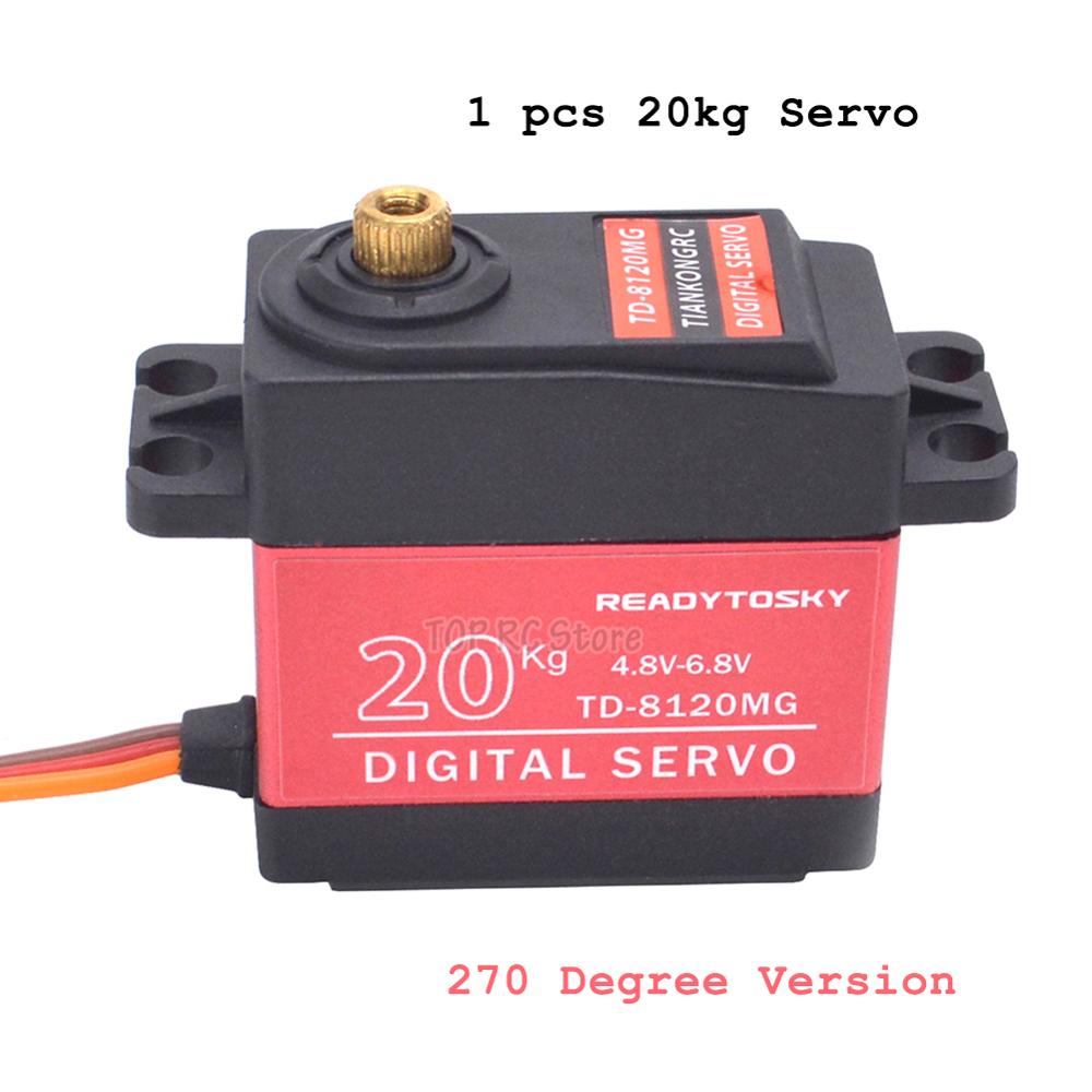 20/25/30KG 35KG 25T Wasserdichte Metall Getriebe Digital Servo Für RC Modelle 180/270/360 Grad aluminium Meta Für RC Auto Crawler: 20kg 270 Degree