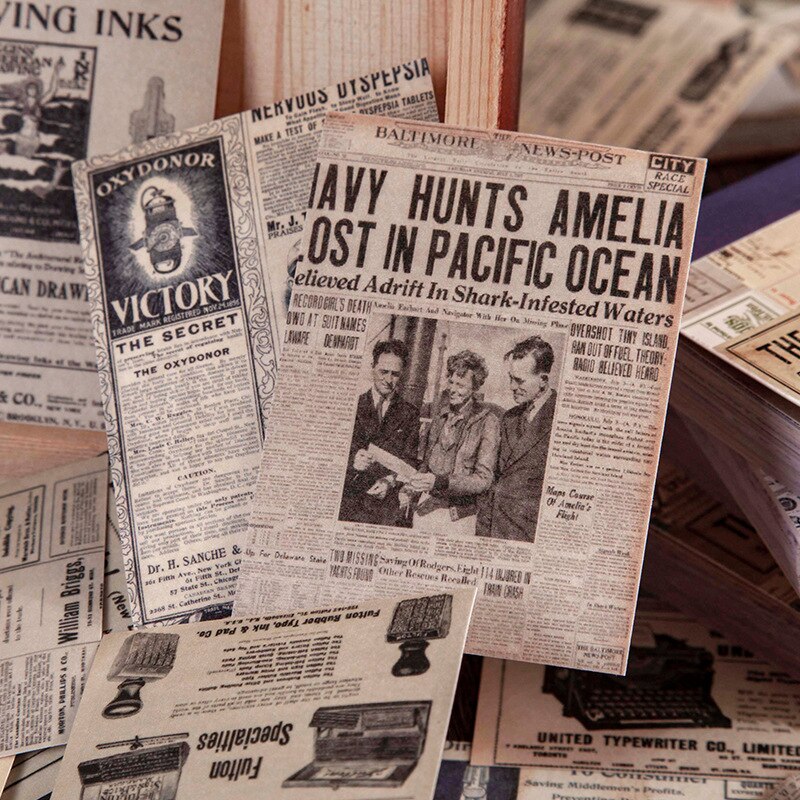 50 sztuk/1 partia kawaii biurowe naklejki retro gazeta terminarz planer śmieci dziennik dekoracyjne Scrapbooking DIY naklejka rzemieślnicza