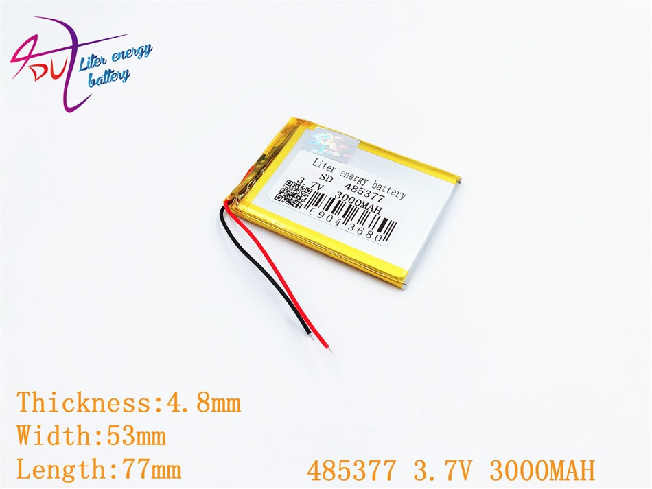 Stort 485377 505580 505575 lithium polymer batteri 3.7v 3000 mah batteri til tablet pc liter energi