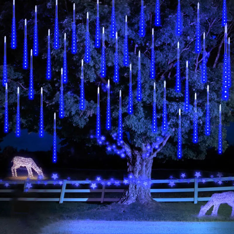 30/50 cm LED Lichterkette Hochzeit Meteorschauer Fee Girlande Licht Weihnachtsbaum Garten Dekoration 8 Röhren EU/Us-stecker