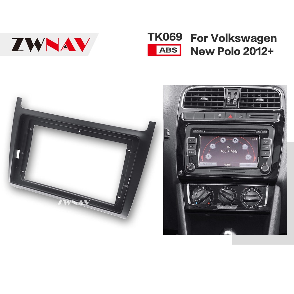 ZWNAV Auto Dubbel Din Frame radio Dashboard DVD Dash Interieur Trim voor volkswagen POLO