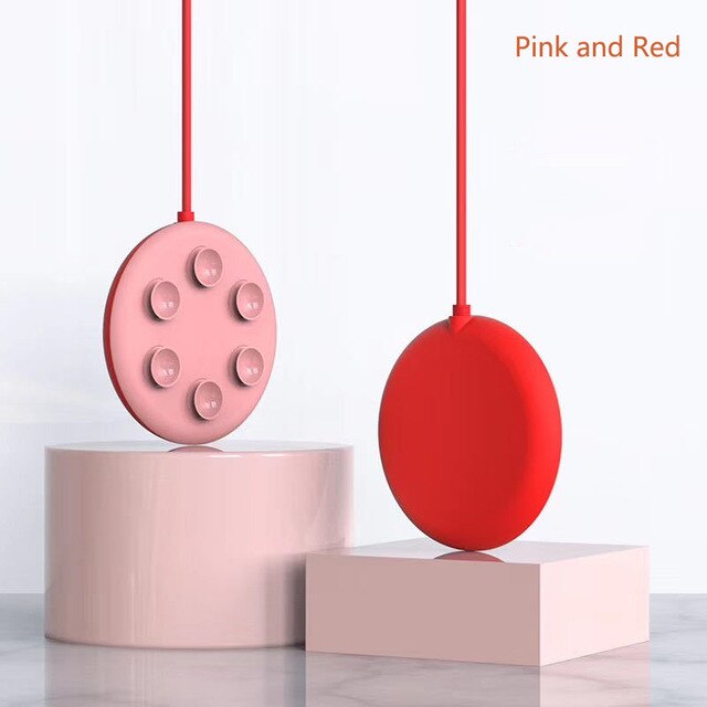 Spider Suction Cup Mini Wireless Charger Pad For iPhone 12 Pro Max Portable 10W Fast Wireless Charging Pad Station For Xiaomi: Red and Pink