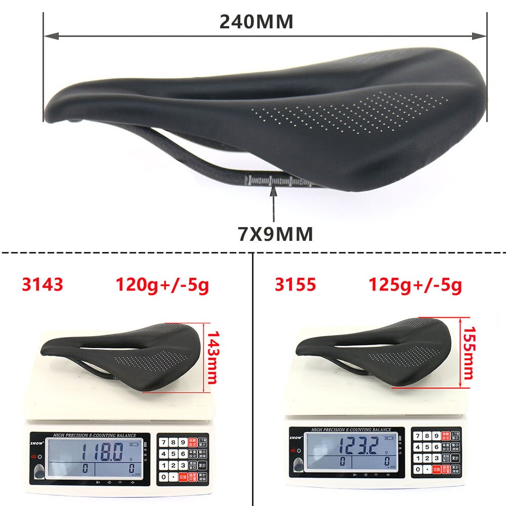 Elita one carbon puder mtb/road super light 120g læder carbon sadel 143mm/155mm