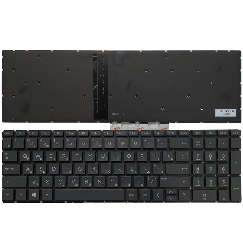 Laptop Russian/RU keyboard For HP Pavilion 15-DA 15-DB 15-DW 15-CS TPN-C139 TPN-C135 TPN-C136 250 G7 255 G7 With Backlight: Black
