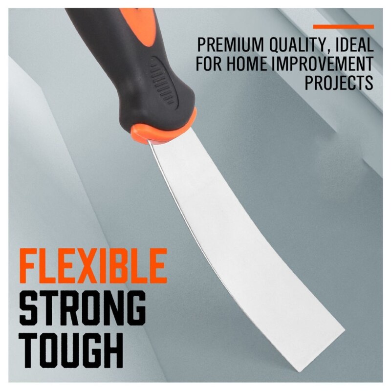 5PCS Premium Stainless Steel Multi-Purpose Putty Knife Spackle Knife Caulk Removal Paint Scraper Home Repair Tools