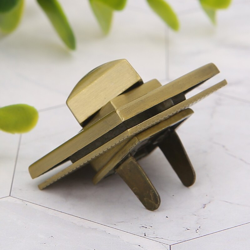 Cierre de forma cuadrada en 4 colores, bloqueo de giro, cerraduras giratorias para DIY, bolsa de mensajero, Hardware, , 1 pieza, accesorios para bolsas de equipaje