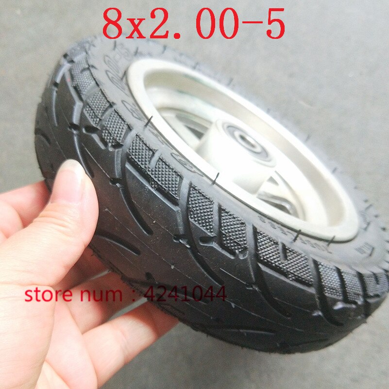 8X2.00-5 Tyres Tubeless Tires with alloy rims 8 inch wheel hub for Pocket Bike MINI Bike
