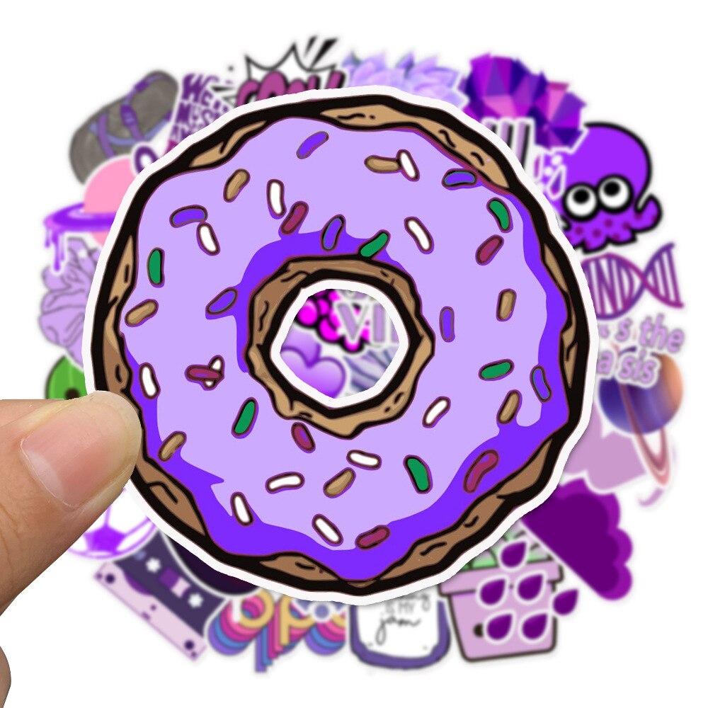 50pcs Cute Laptop Sticker Style Waterproof Computer Stickers Refrigerator Decal Stickers For MacBook /HP/Huawei Skin