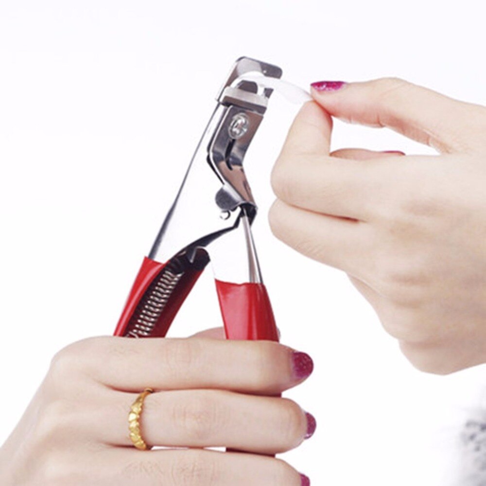 Red Manicure Nail Cutter Stainless Steel Nail Clipper Acrylic Gel False Nail Tip Cutter Clipper Nail Scissors