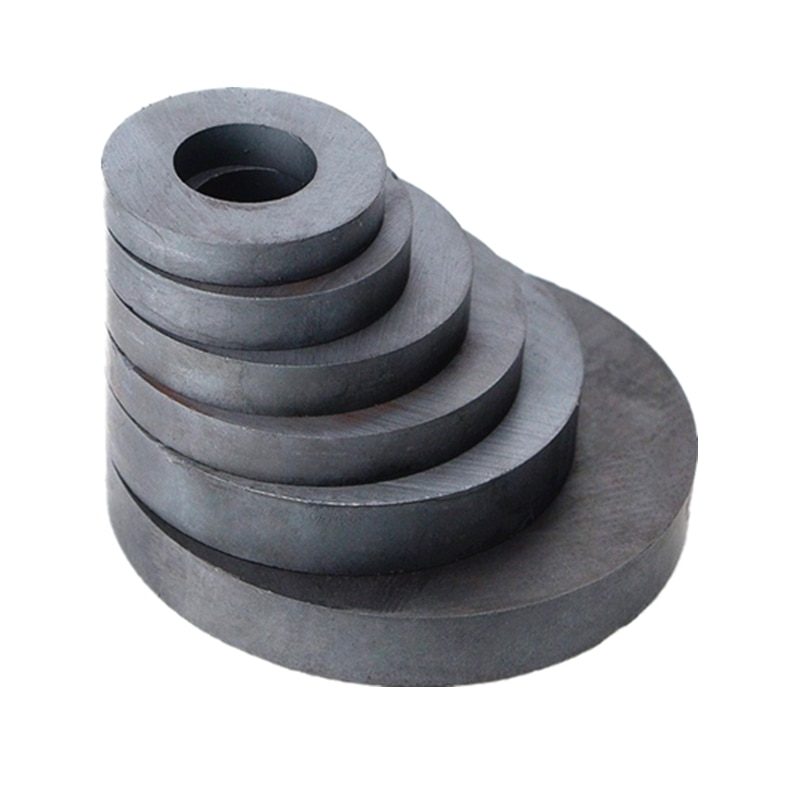 1-10pcs/lot Ring Ferrite Magnet 45*8 mm Hole 22mm Permanent magnet 45mm x 8mm Black Round Speaker ceramic magnet 45X8 45-22*8