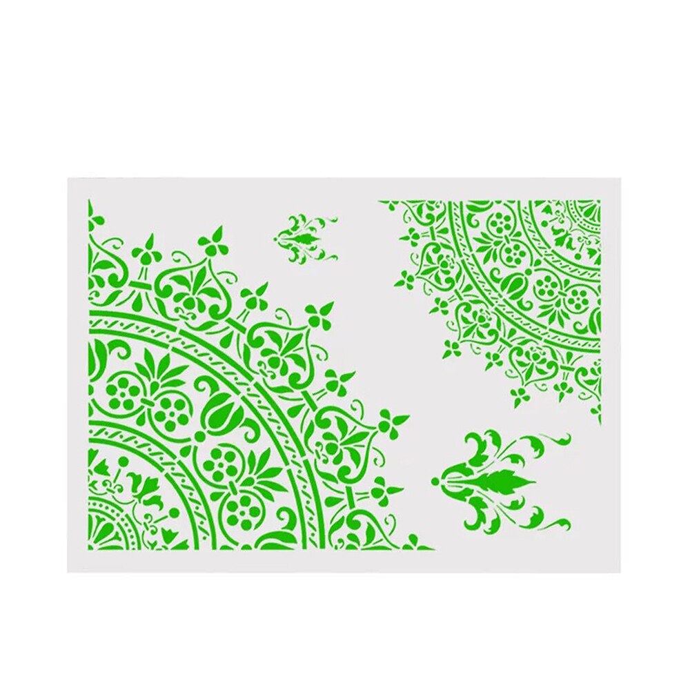 Stencil A3 Per Mandala A Strati - Sagoma Per Pittura Murale, Scrapbooking E Embossing, 29,7x42 Cm