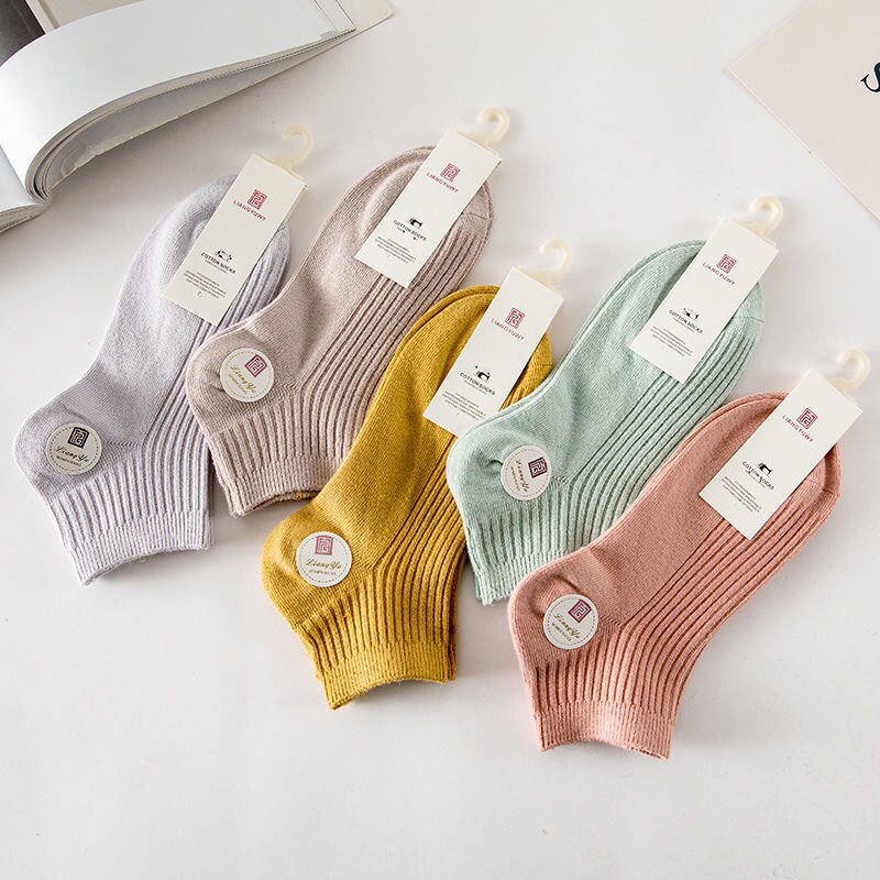 5 par niewidzialne skarpetki bawełniane letnie Kwaii damskie zestaw skarpet japonia słodycze kolor śliczne tendencja zwykły Lolita sportowe krótkie skarpetki działka: 5 pairs 10C