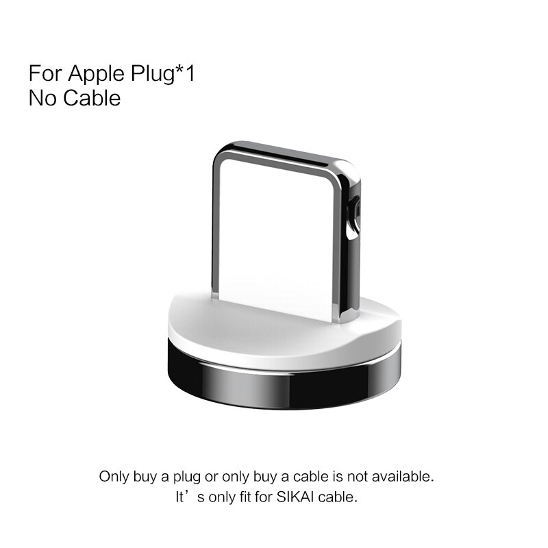 Sikai cabo usb carregador rápido 3 em 1 5a, cabo de carregamento rápido e magnético para huawei honor view 20 usb c 5a qc4.0 para honor 10 30pro: For apple plug