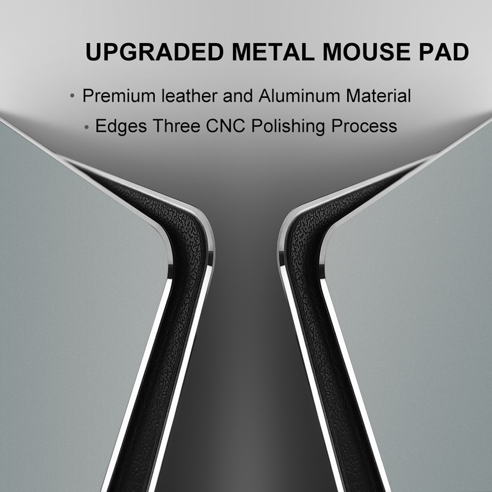 Tapis de souris en alliage d'aluminium, antidérapant, Ultra-fin, résistant à l'usure et aux rayures
