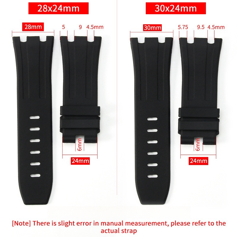 28 mm 30 mm wasserdichtes Silikon-Uhrenarmband für AP königlich Eiche Off-Shore 15710 1570 Gummi-Armbinde