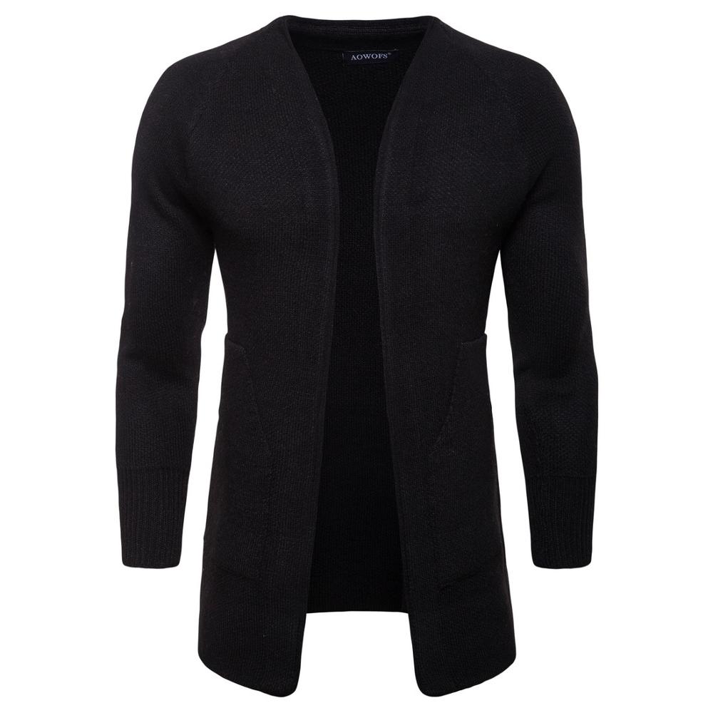 Mand sweatere efterår vinter casual slim fit bomuld strikket herre sweater tøj