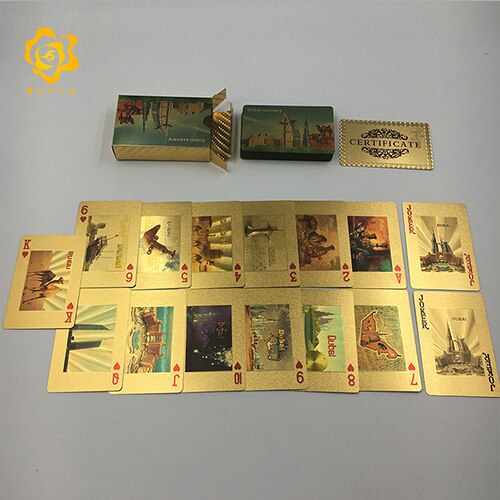 Dubai Building and scenery image silver Foil Plated Cards Waterproof Playing Card Limited Edition Collection: Dubai3