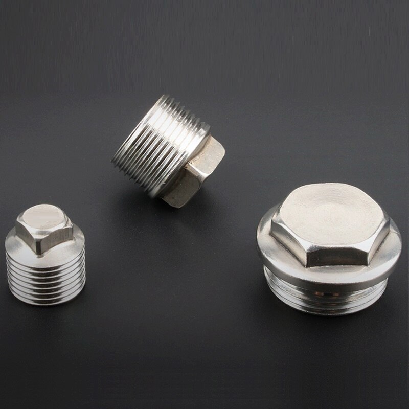 1/2" 3/4" 1" Male Female Thread Stainless Steel End Cap Drain Plug Plumbing Water Pipe Fittings PVC Pipe Water Stop Parts