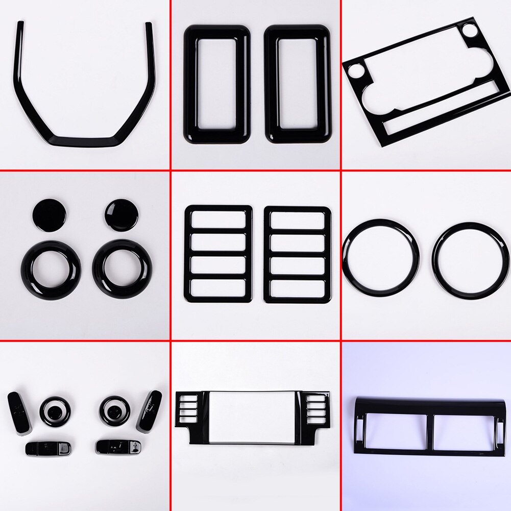 ! For Land Rover Discovery Sport Car Luxury Entire Interior Moldings Gloss Black Full Kit Car Accessories
