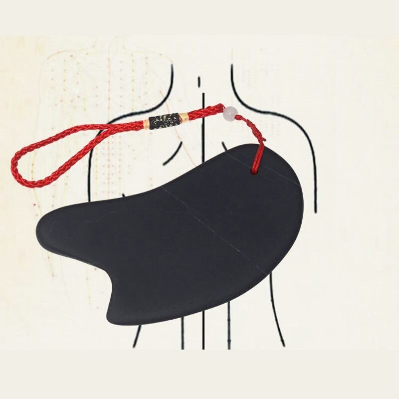 Gua sha werkzeug Natürliche Meteorit Schaben Bord Gesicht Massagegerät Gesichts Schaber Schönheit Beine Körper Allgemeinen Rippe Massage Meridian Stock