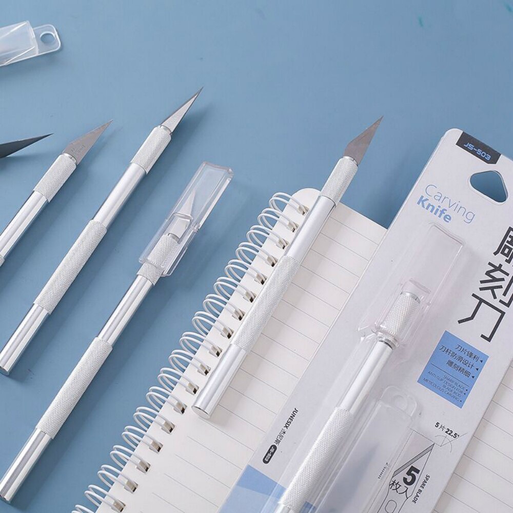 Couteau coupe-papier lames en acier, couteaux à graver pour l&#39;artisanat, bricolage réparation outils à main, papeterie de bureau