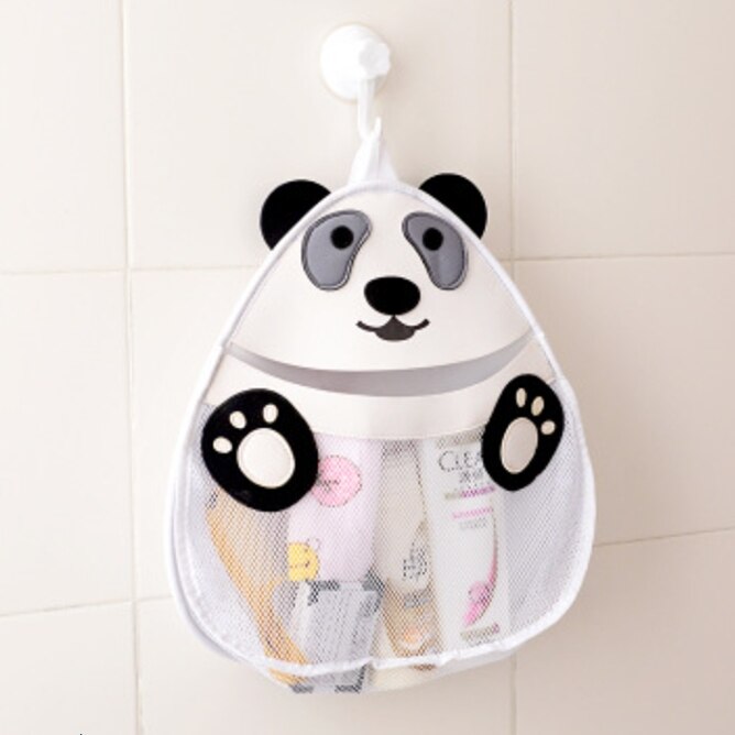 Væghængende badeværelsesartikler badeværelse legetøj vandtæt opbevaringspose: Panda