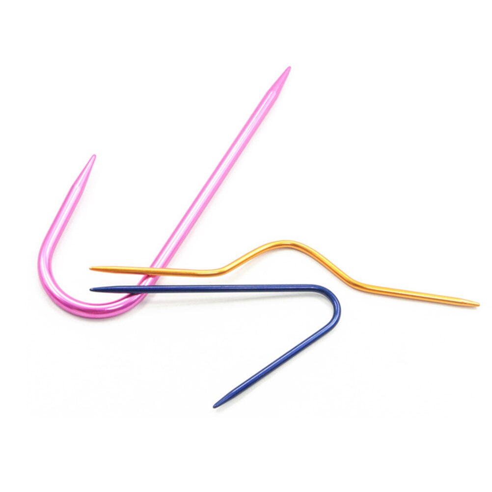 9 Stck Kabel Nadel krumm Nadel Stich Halfter Tragbare Regenbogen Farben betroffen Nadeln Bausatz Für betroffen Zubehör