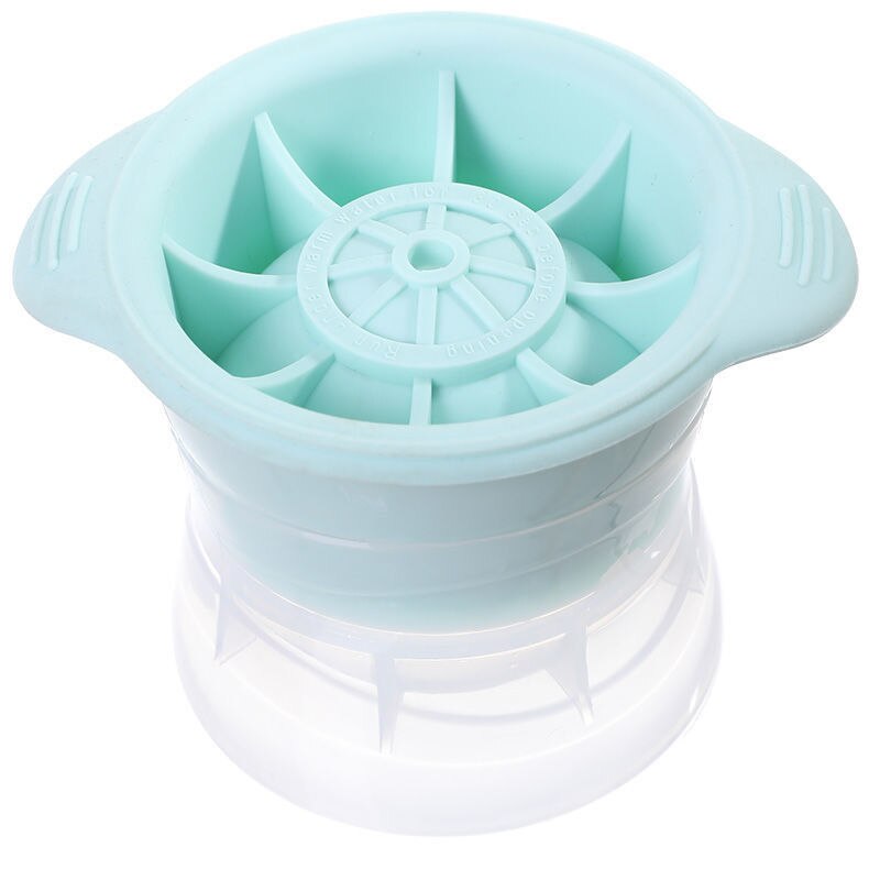 2PCS Silicone Ice Ball Mold Silicone Spherical Ice Cube Mold Whiskey Ice Ball Maker Round Ice Box Quick Freezer