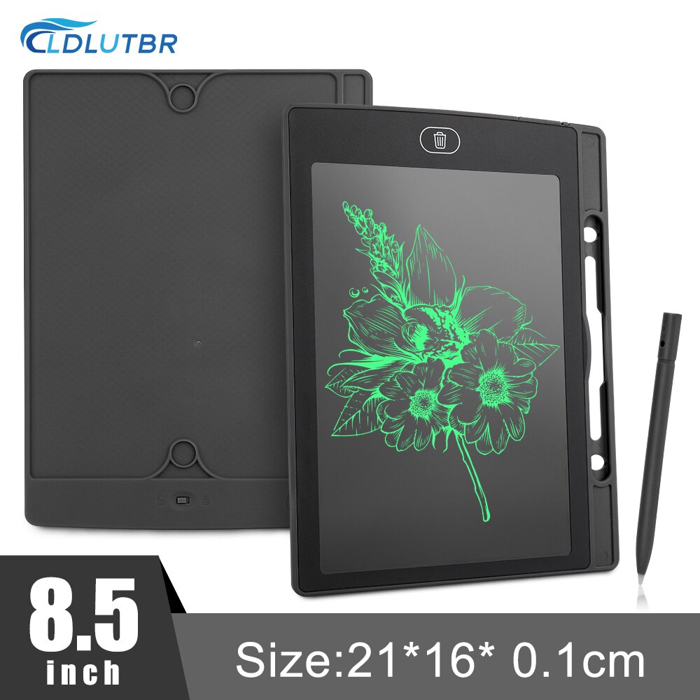 LDLUTBR 4.4/8.5inch LCD Writing Tablet for Drawing Digital Erasable Drawing Tablet/Pad/Board For Kids Electronic Graphics Tablet: 8.5inch black