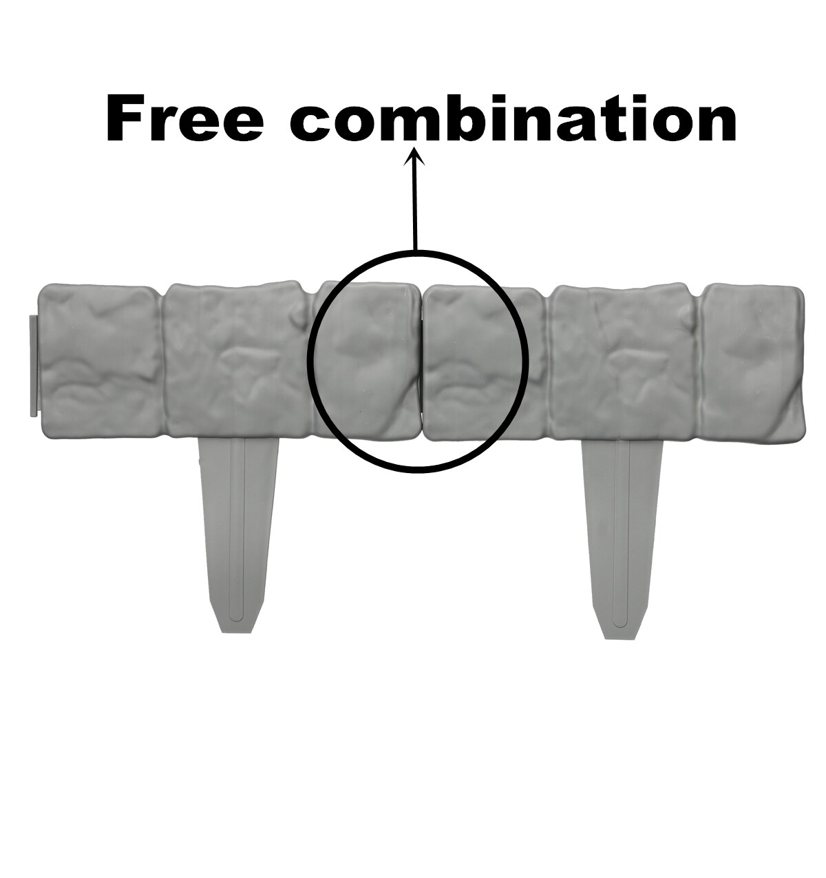 10X maison jardin bordure plastique clôture pierre effet pelouse cour fleur plante bordure