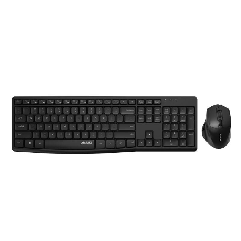 Ajazz A2030W Mute Waterproof 10m 2.4GHz Wireless Keyboard and Mouse Set U50D