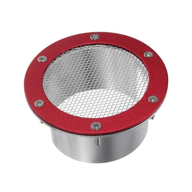 Car Inlet Air Duct Racing Grille Bumper Vent Universal Metal: Red