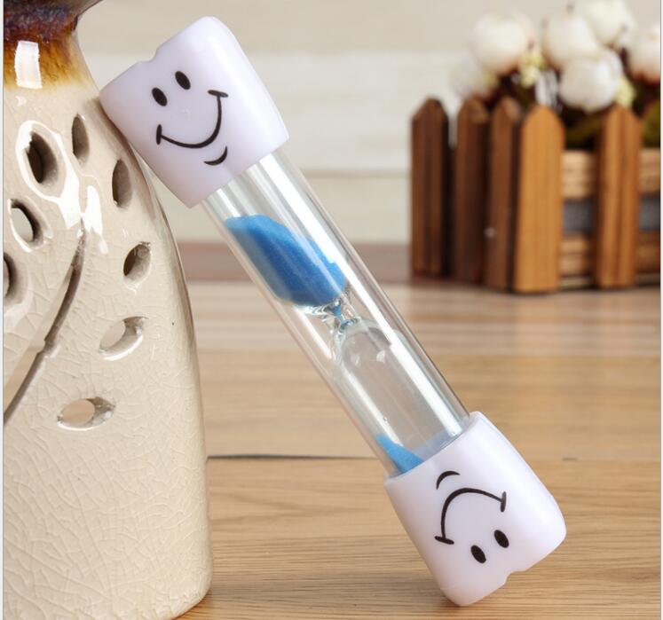 3 Minutes Smiling Face sand timer Decorative Household Items Kids Toothbrush Timer Sand Clock: blue