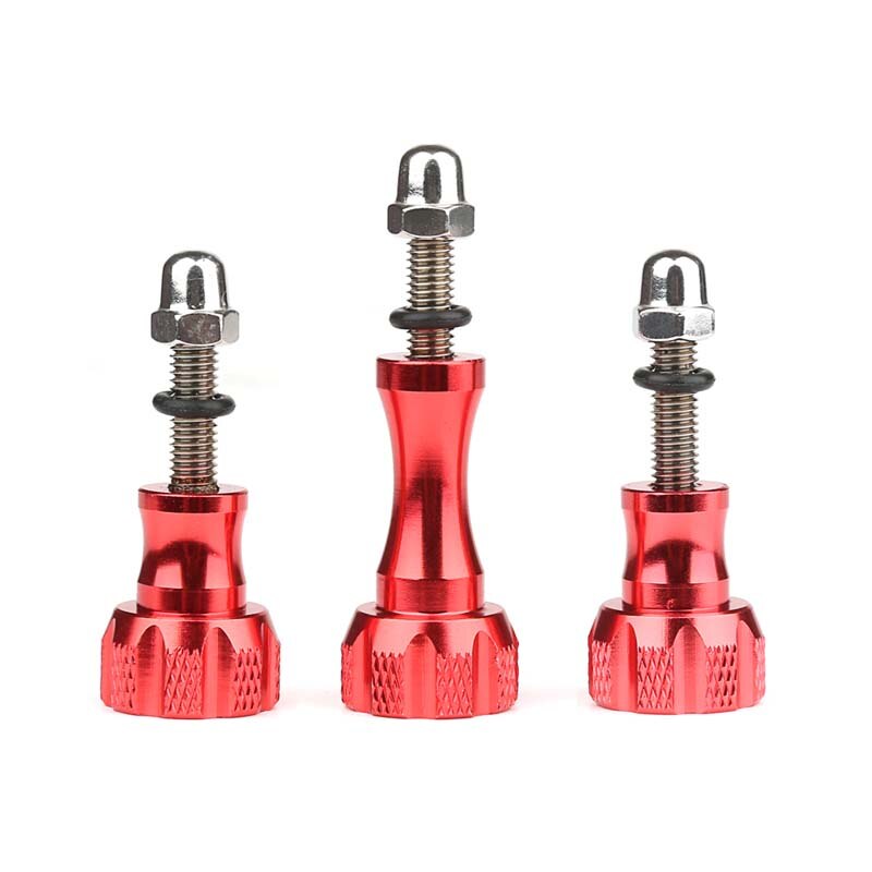 Aluminum Alloy Nut Thumb Screw Mount for GoPro Hero fusion max Xiaomi Yi Lite 4K SJCAM SJ7 H9 Sony for Go Pro osmo Accessory: Red Color