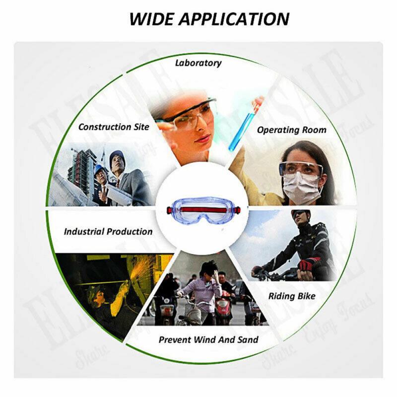 Unisex Safety Glasses Transparent Glasses Protection Security Spectacles Glasses Windproof Anti-sand Prevent Saliva Splash