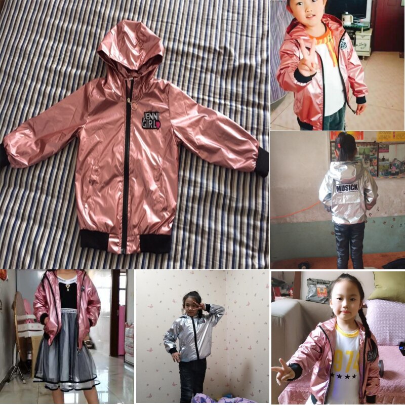 Ins pigejakke 4-13 år gammel mærkebogstav hættetrøjer forår og efterår frakke online berømthedstøj lys farve