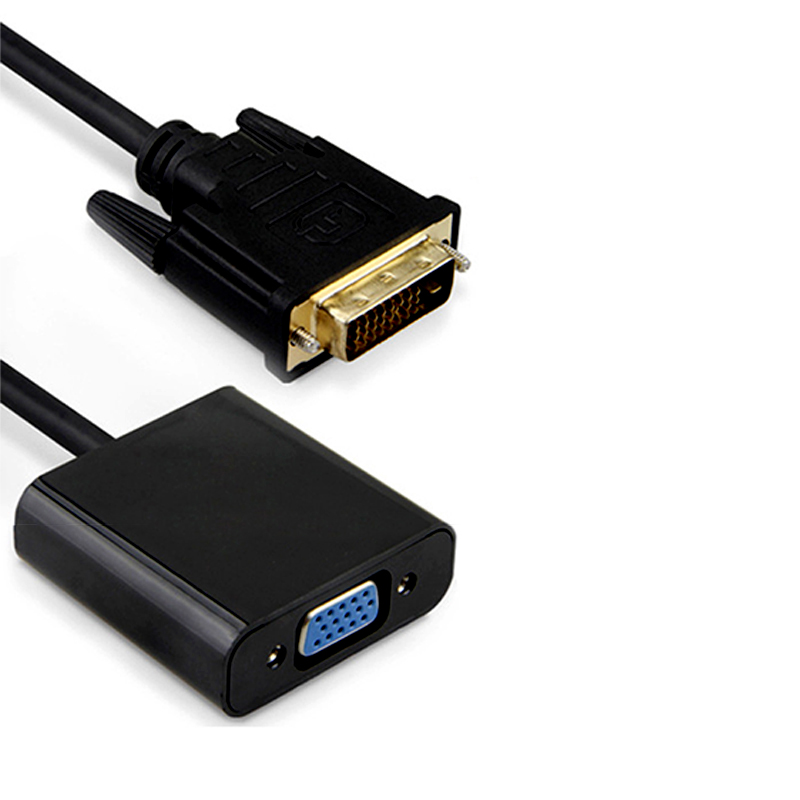 24+1 To VGA Adapter Cable DVI To VGA Converter Cables 24K Gold Plated Support HD 1080P For Monitor HDTV Projector PC