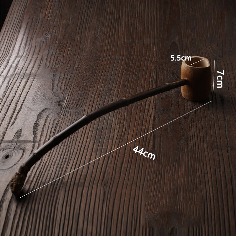 Cuillère à eau de racine de bambou à Long manche, outils de cuisine carbonisés, vaisselle de table, ustensiles de cuisine pour thé Kung Fu outils à thé: B